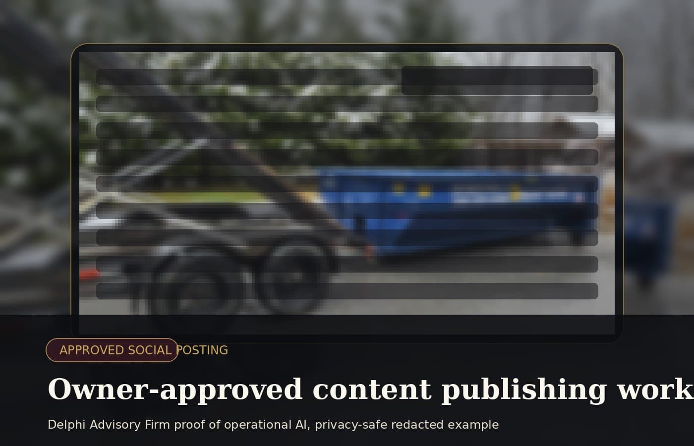 Automated Facebook Posting, redacted operational example